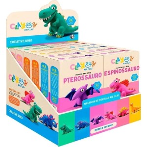 CLAYEEZ CREATIVE 38G 4X12 DINO 4026 DOCE BRINQUEDO