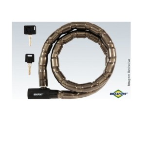 Cadeado para moto com chave 22mmx1,2m 7013 - Brasfort