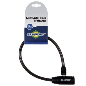 Cadeado para bicicleta com chave 8mmx40cm 7015 - Brasfort
