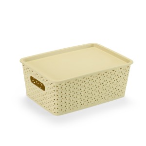 Cesto Organizador Rattan Creme  1555 - Plasnorthon