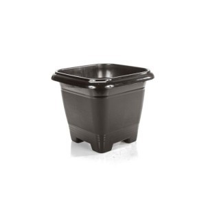 Vaso quadrado preto 2L  1331 - Ercaplast