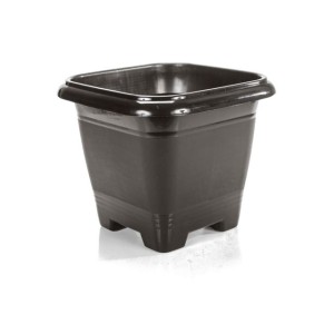 Vaso quadrado preto 9,500L  1349 - Ercaplast