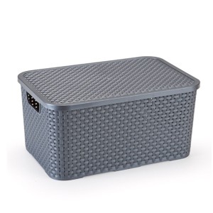 Caixa Rattan Grafite 15l  CR1905 - Monte Líbano
