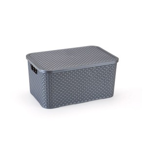 Caixa Rattan 7l Grafite  CR1828 - Monte Líbano
