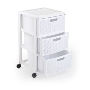 Porta Tudo Rattan Com Rodas 3 Gavetas  PT1830 - Monte Libano