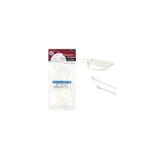 Abraçadeira de Nylon Branca 150MM  SQ3453 - SQ Comercio