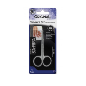 Tesoura Ponta Redonda Safira  SL0696 - Seletiva