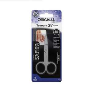 Tesoura Curva 3,5 Safira  SL0695 - Seletiva