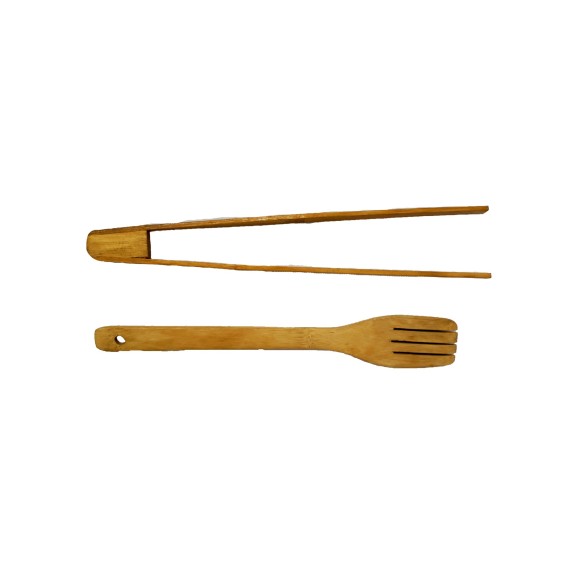 Kit Utilidades Bambu Com 2 Peças - Wellmix