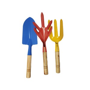 jardim Conjunto Com 3 Peças Jardinagem Cabo Madeira  JD8 - 123 Util