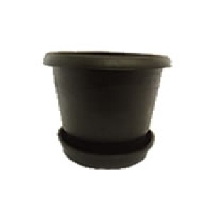 Vaso VB-20 PRETO C/Prato PÇ 510 BIG PLAST
