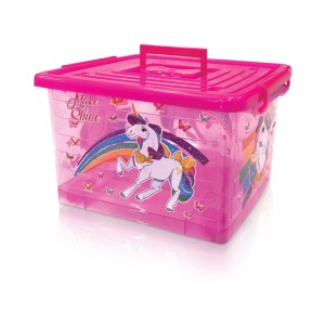 Container Organizador Rosa Glitter 25629PI - ARQPLAST
