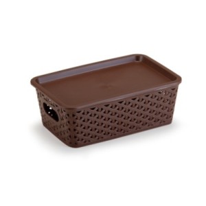 Cesto Org. Rattan Peq. Café  1550CF - PLASNORTHON