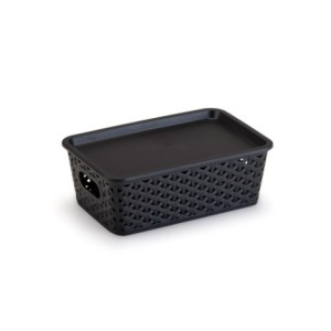 Cesto Org. Rattan Peq. Preto  1550PR - PLASNORTHON