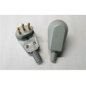 plugue com prensa cabo e flexível 2P+T 10A   V-20C - Voltim