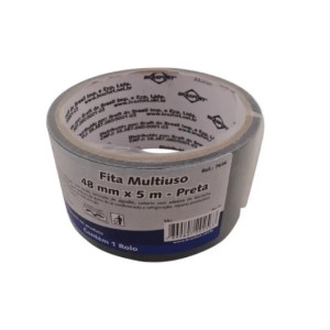 Fita Multiuso 48MM X 5M Preta  7646 - BRASFORT