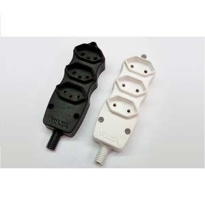 Tomada em barra 3 saidas 2P 10A cinza  V-26CZ - Voltim