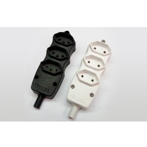 Tomada em barra 3 saidas 2P+T 10A  V-27Color - Voltim