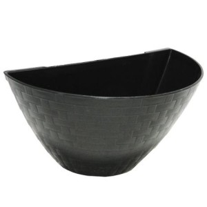 Vaso De Parede Ratan Preto 1000ml  2661 - ERCAPLAST