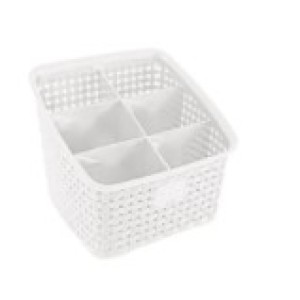 Organizador Rattan 6 Divisorias Branco 214/B - NITRON
