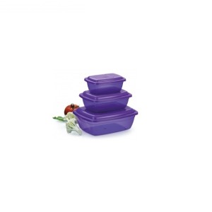 Pote com 3 peças PMG retagulo color  8966 - Rainha