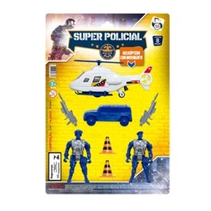 Super Policial - Kit Helicoptero E Frota  776 - PICA PAU