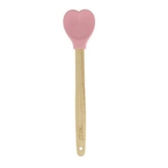 Espatula Coração Sililicone Rosa 24cm BK4523SK - BELAKASA