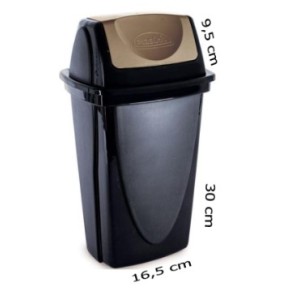 Lixeira E-Black 7,2 L 13724 - PLASUTIL