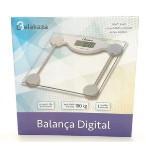Balança Digital Quadrado Vidro Cap 180kg BK5804 - MAXXI HOUSE