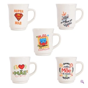 Caneca  Branca Decorado Mãe 21 - HR