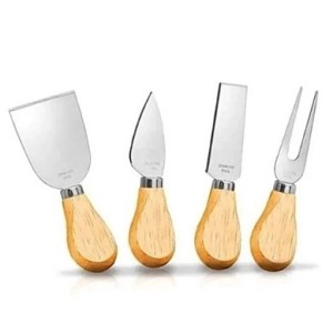 Kit Para Queijo De Aço Inox Com 4 PÇS GUBLY 0944 - ELEGANTEC