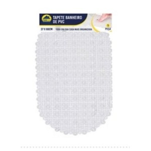 TAPETE PVC OVAL SIMP. TRANSP. 37X66CM LT23195 LET