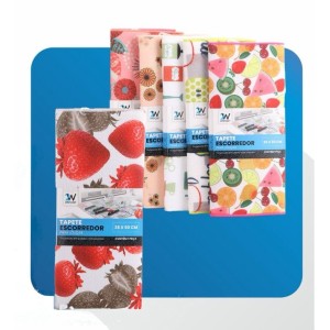 TAPETE ESCORREDOR DE LOUCAS 50X38CM 8737 ESTAMPADAS 2W IMPORT