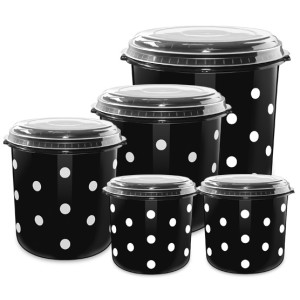 Potes para mantimentos poá sortido 5 peças  98.57 - Injetemp