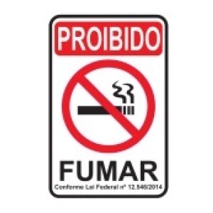 PLACA PROIBIDO FUMAR 20X30 729301 PACIFC