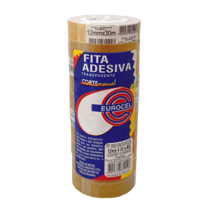FITA ADESIVA 10 PEÇAS 12MMX30M PP2000 TRANSPARENTE SICAD