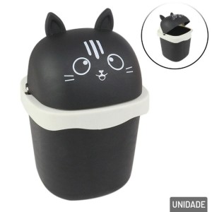 LIXEIRA GATO 1,5L PLÁSTICO GAT01 PTO KEITA