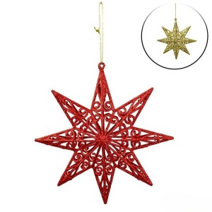 PENDENTE ESTRELA C/ GLITTER 20CM WF1679 RIO MASTER