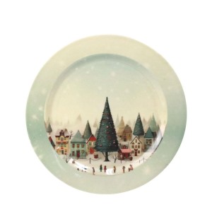 PRATO MELAMINA 25CM YX4014 REDONDO FLORESTA RIO MASTER