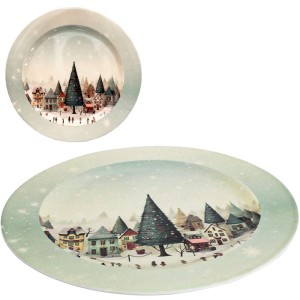 PRATO MELAMINA 35CM YX4016 REDONDO FLORESTA RIO MASTER