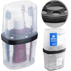 PORTA ESCOVA COM TAMPA 122.012.003 PRETO NITRON