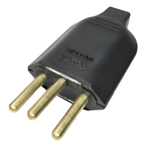 PLUG MACHO REF.2P+T 10A 180 DESM. C/ PRENSA CB - SAIDA EXPANSIVEL V-97CZE1 VOLTIM