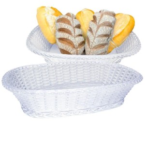 CESTO PORTA PÃO OVAL TRANÇA CRISTAL K12 KEITA