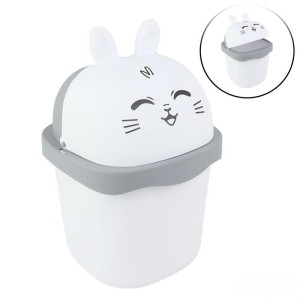 LIXEIRA DE COELHO 1,5L PLÁSTICO COE01 BRANCO KEITA