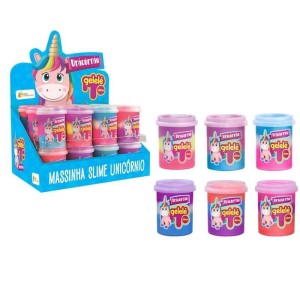 GELELÉ SLIME POTE 24 UNICÓRNIO 3462 DOCE BRINQUEDO