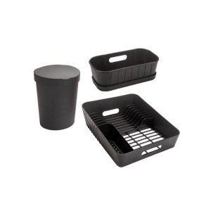 KIT PIA 1 ESCORREDOR + ORG + LIXEIRA 0168/99 PLASTUTTI