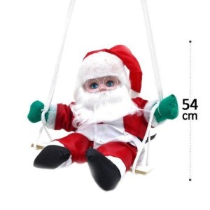 ENFEITE PAPAI NOEL NO BALANÇO 54CM 5864/3 AMORESIO