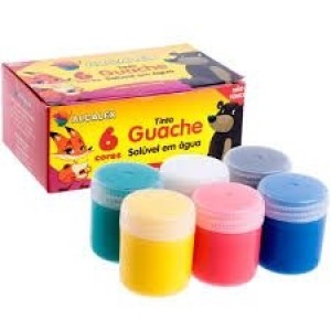 TINTA GUACHE 6 CORES 15ML 401 ALCALEX