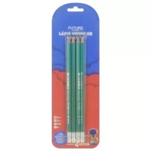 LAPIS VERDE 4PÇS HB GRAFITE FE092239 FUTURO