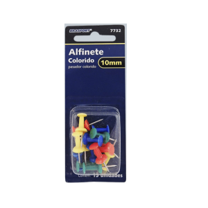 Alfinete 10mm colorido 15 peças - Brasfort